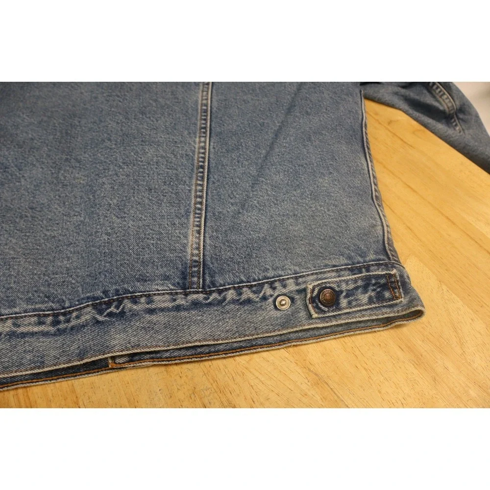 Vintage Levis Trucker Jacket Mens M Medium Blue Denim Sherpa Lined Made USA 90s